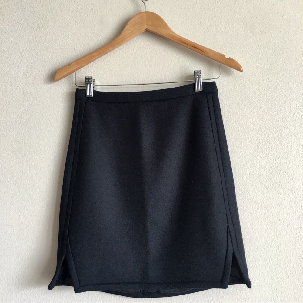 J.CREW Black Wool Skirt